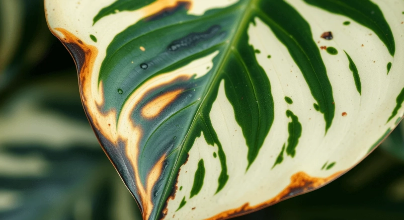 龜背竹葉子白斑